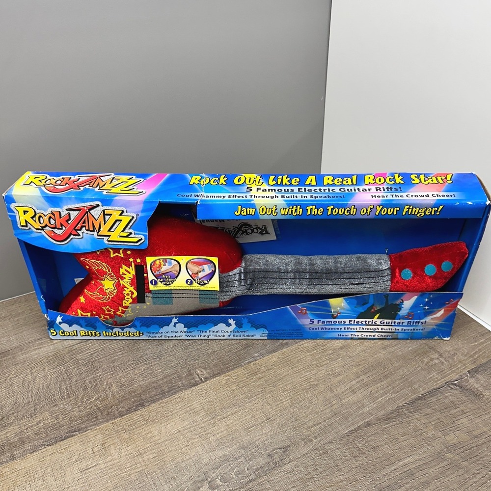 Rock Jamz Electronic Toy Guitar 5 Rock Riffs Kids Instrument New Untested